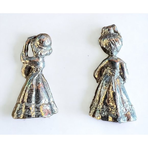Vintage Mini Pewter Choir Girls Figurines Songbook Mandolin - Picture 6 of 10